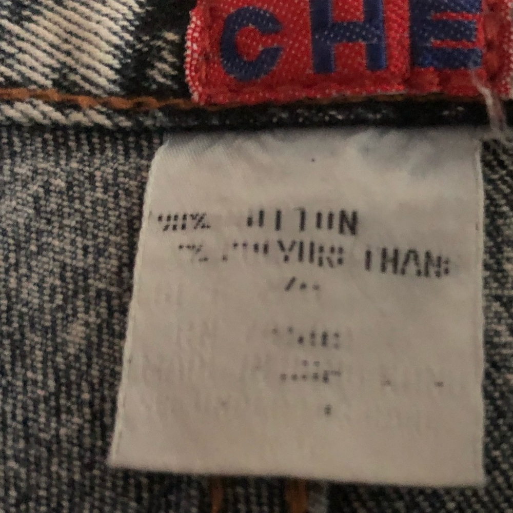 VINTAGE CORNICHE DESIGNER ACID RED TAG WOMENS JEANS MADE IN HONG FRONT PKT GOL… - Picture 8 of 15